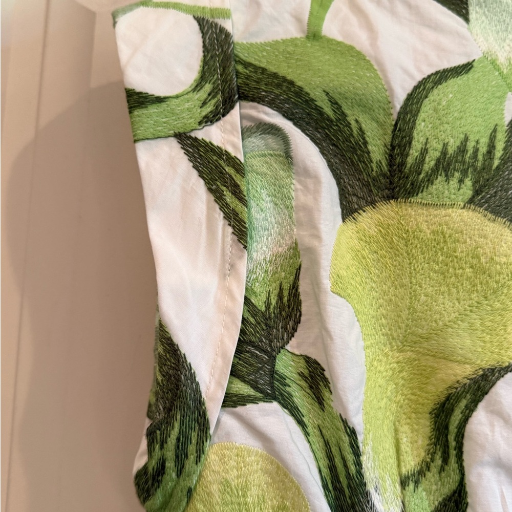 Adelyn Rae Leafy Green and White Midi Dress - Picture 9 of 12